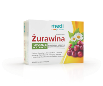Żurawina + Naturalne ekstrakty 60 tabletek medi pharm