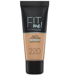 Maybelline − Fit Me Matte & Poreless Foundation, matujący podkład do twarzy 220 Natural Beige − 30 ml