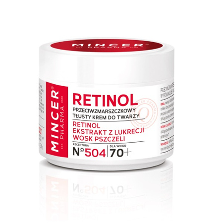 Retinol 70+ krem tłusty przeciwzmarszczkowy do twarzy 504 50ml