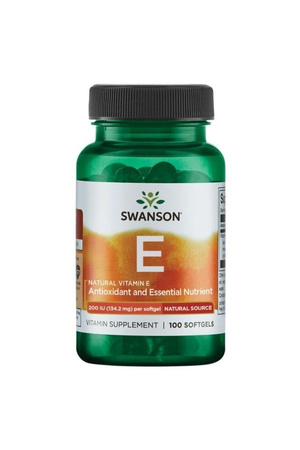 Swanson Witamina E Naturalna 200 Iu 100 K