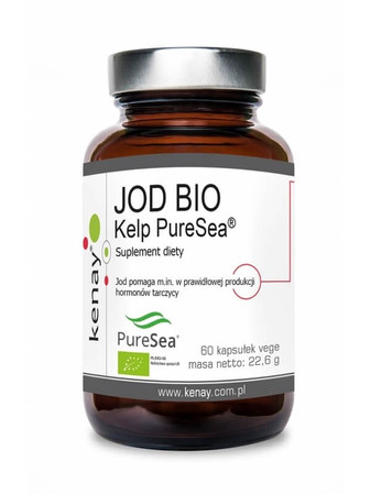KENAY Jod BIO Kelp PureSea® na wsparcie tarczycy, metabolizmu energetycznego i układu nerwowego 60 kaps.