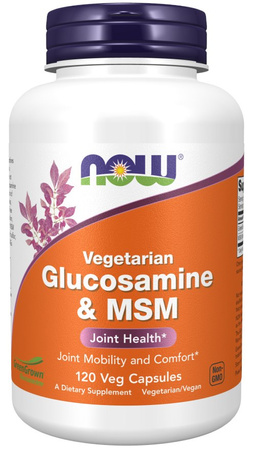 NOW FOODS Vegetarian Glucosamine & MSM (120 kaps.)