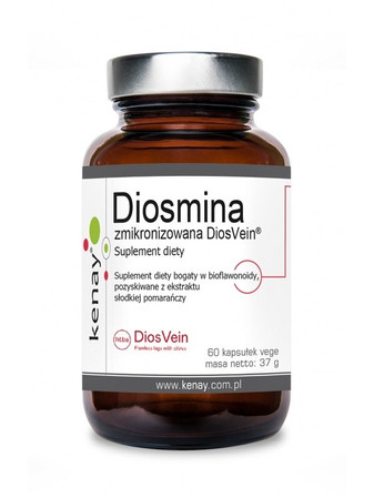 KENAY Diosmina zmikronizowana DiosVein® na wsparcie krążenia, naczyń krwionośnych i komfortu nóg 60 kaps.