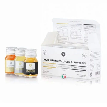 The Collagen Company Płynny Kollagen Morski zestaw mix smaków w 3 shotach