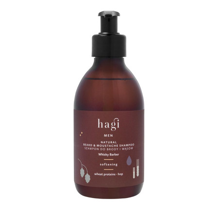 Hagi Men - Naturalny Szampon do brody i wąsów Whisky Barber 300ml