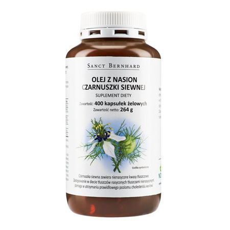 Sanct Bernhard - Olej z Czarnuszki siewnej 500 mg - 400 kaps.