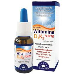 Dr. Jacob's Witamina D3K2 Forte w kroplach z lanoliny 20 ml vege