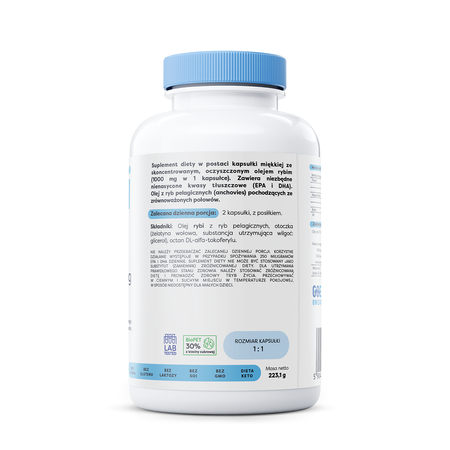 Osavi Omega-3 olej rybi 1000 mg - 180 kaps.