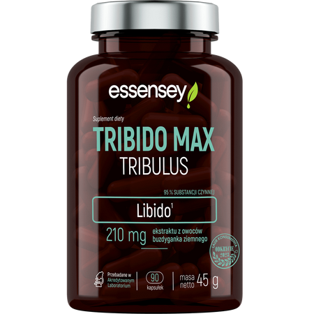 Essensey Tribido Max Tribulus suplement poprawiające poziom testosteronu 90 kaps.