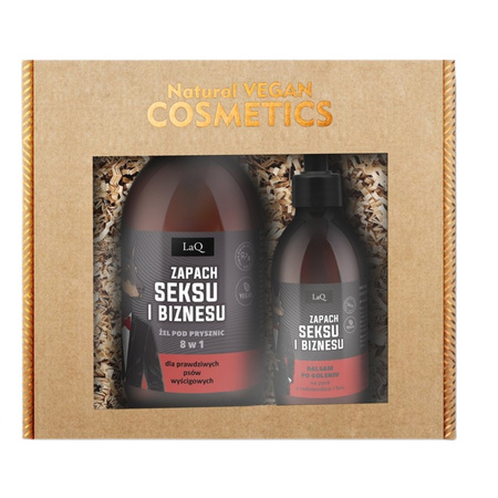 Zapach Seksu i Biznesu zestaw żel pod prysznic 500ml + balsam po goleniu 150ml