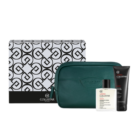 Uomo zestaw płyn po goleniu do skóry wrażliwej 100ml + tonizujący żel pod prysznic 100ml + kosmetyczka