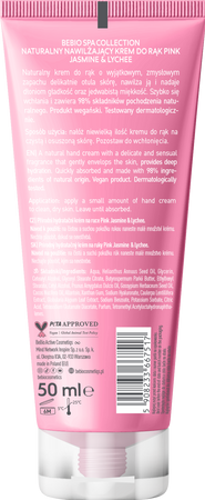 beBIO Spa Collection Nawilżający krem do rąk Pink Jasmine & Lychee 50ml