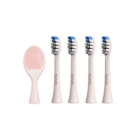 SonicProtect PRO końcówki do szczoteczki sonicznej średnia twardość Różowe LVTB124PK-HM 5szt