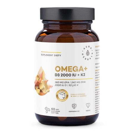 Aura Herbals-Omega+D3+K2 60kaps