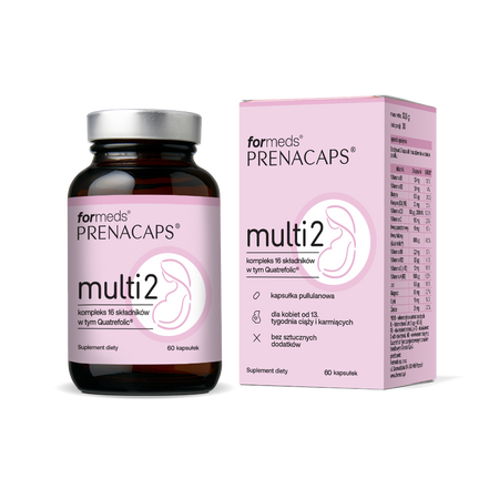 ForMeds Prenacaps multi 2 kompleks witamin dla kobiet od 13 tygodnia ciąży i karmiących 60 kaps.