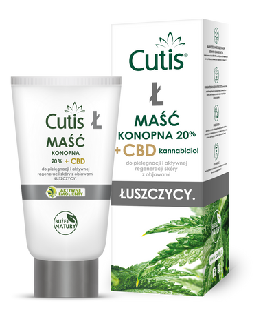 Cutis Ł - ŁUSZCZYCA maść konopna 20% + CBD 120 ml