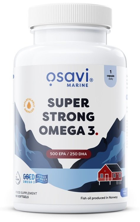Омега-3 Osavi Super Strong Omega 3, EPA 500 мг и DHA 250 мг, 90 капсул