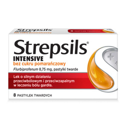 Strepsils Intensive bez cukru 8 tabletek x6 pomarańcz