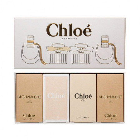 Les Parfums zestaw Nomade woda toaletowa 5ml + Rose Tangerine woda toaletowa 5ml + Chloe woda perfumowana 5ml + Nomade woda perfumowana 5ml