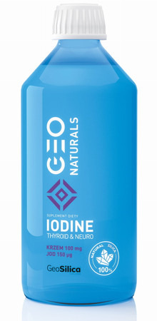 GEONATURALS, SILICA IODINE - Krzem 100mg + Jod 150 µg - 500 ml
