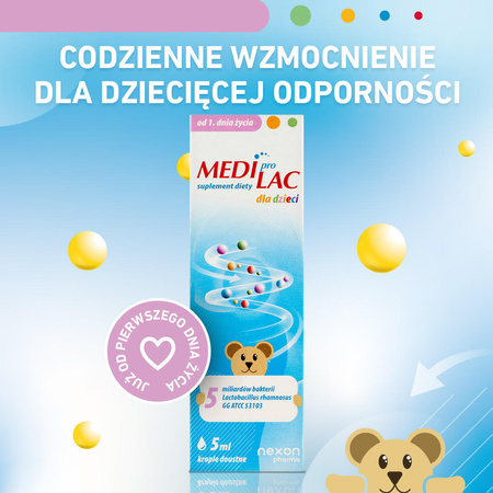 Nexon Mediprolac Dla Dzieci Krople Doustne  - probbiotyk 5ml