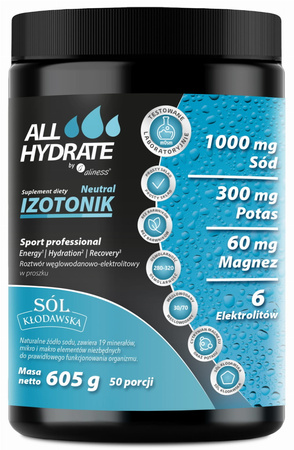 Aliness ALLHydrate, Izotonik Sport Neutral 605g, 50 porcji