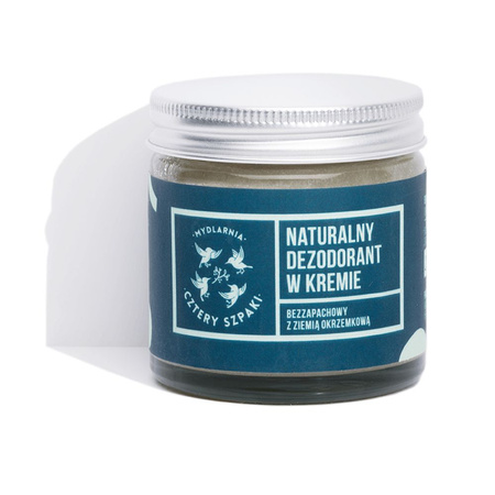 Mydlarnia cztery szpaki, Naturalny dezodorant w kremie bezzapachowy, 60 ml