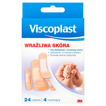 Viscoplast wrażliwa skóra plastry 24 sztuki