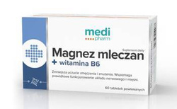 Medi Pharm Magnez Mleczan +Witamina B6 - 60 tabl.