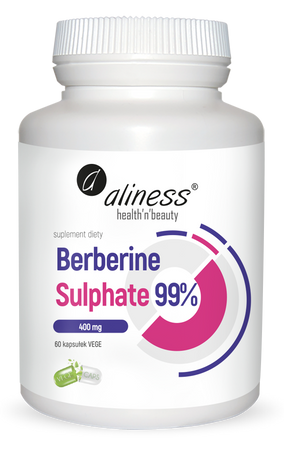 Aliness Berberine Sulphate 99% 400 mg x 60 Vege caps.