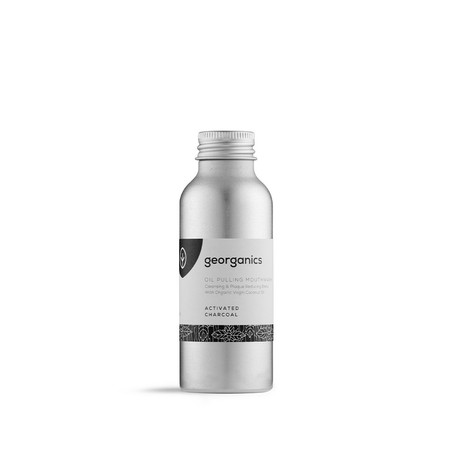 Georganics, Olej do płukania jamy ustnej, z naturalnym składem, do codziennej pielęgnacji, z aktywnym węglem, 100 ml