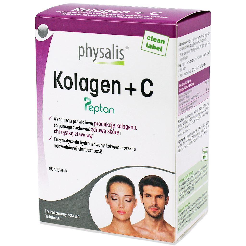 Коллаген Physalis Peptan, с витамином C, 60 таблеток
