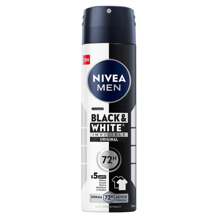 Men Black&White Invisible Original antyperspirant spray 150ml