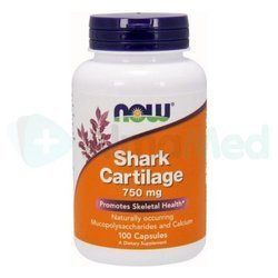 Now - Shark cartilage - Chrząstka rekina - 750 mg - 100 kaps