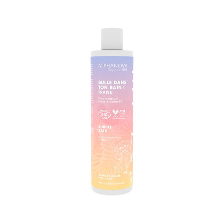 Alphanova Kids Bio, Płyn do kąpieli, Truskawkowy, 250 ml
