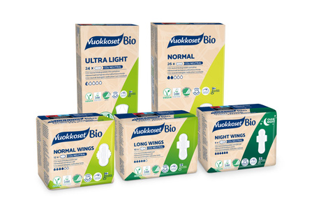 Vuokkoset − 100% BIO Wkładki higieniczne Normal − 26 sztuk