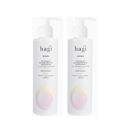Zestaw: 2x Hagi Mama - Naturalny balsam przeciw rozstępom dla kobiet od 1 dnia ciąży 200 ml