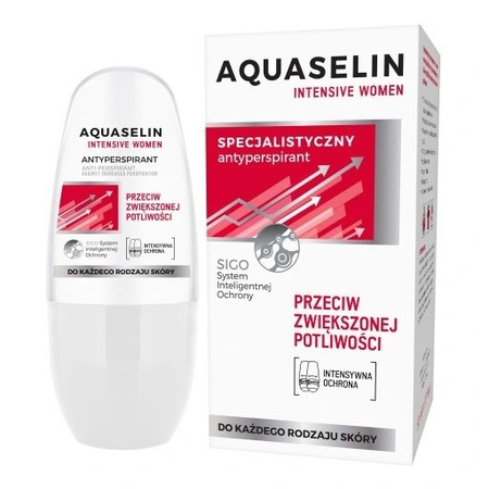 Aquaselin − Intensive Women, specjalistyczny antyperspirant przeciw zwiększonej potliwości − 50 ml