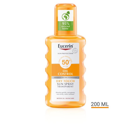 EUCERIN OIL CONTROL SPF 50+ TRANSPARENTNY SPRAY DO CIAŁA 200ML