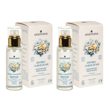 Zestaw: 2x Orientana Hydro Nawilżenie Nawadniające Serum Eliksir Tremella Egzosomy Kwas Mlekowy, 30ml