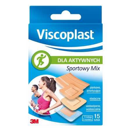 Viscoplast plastry sportowy mix 15 sztuk