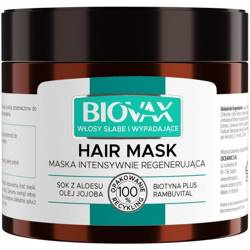L`BIOTICA Biovax Hair Mask Maska do włosów intensywnie regenerująca -Włosy słabe i wypadające 250ml