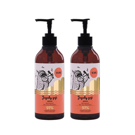 Zestaw: 2x Yope - Naturalny żel pod prysznic Jagody Goji i Wiśnia 400ml