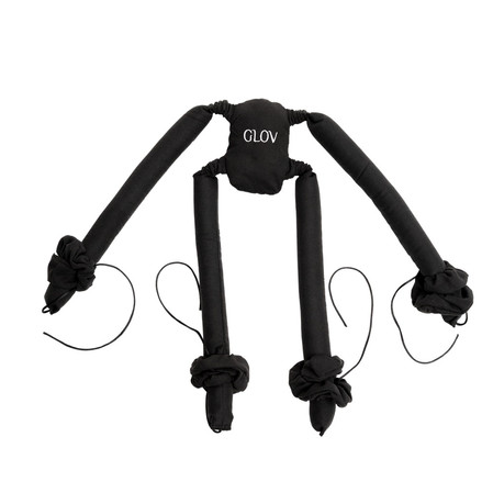 CoolCurl Spider Set wałki do kręcenia włosów na zimno do włosów długiej i średniej długości Black 4szt