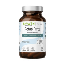 Biowen Potas 400 mg wysokoprzyswajalny potas w formie cytrynianu 100 kaps.