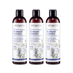 Zestaw: 3x Sylveco − Balsam myjący do włosów z betuliną − 300 ml