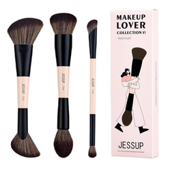 Duo-End Brush Versatility Collection zestaw dwustronnych pędzli do makijażu Peach Dust 3szt.