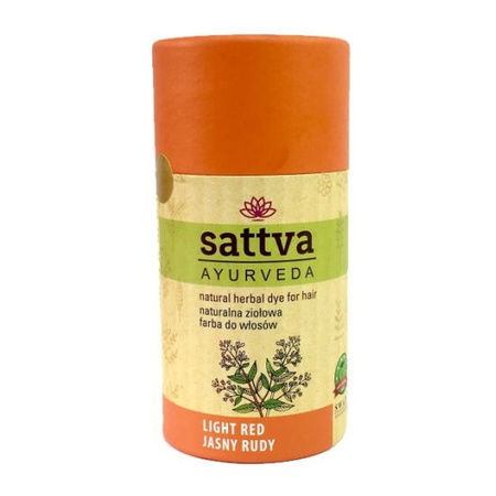 Sattva - Henna Naturalna ziołowa farba do włosów Jasny Rudy 150g