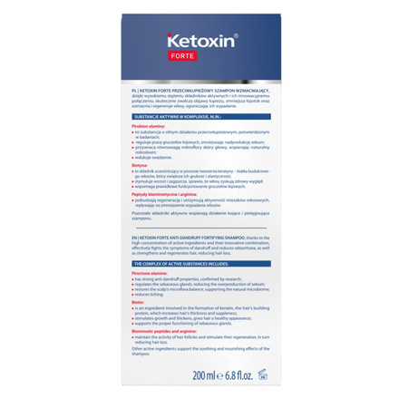 Ketoxin Forte wzmacniający szampon przeciwłupieżowy, 200 ml