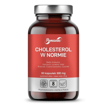 Panaseus Cholesterol w normie 50 kaps. 500 mg